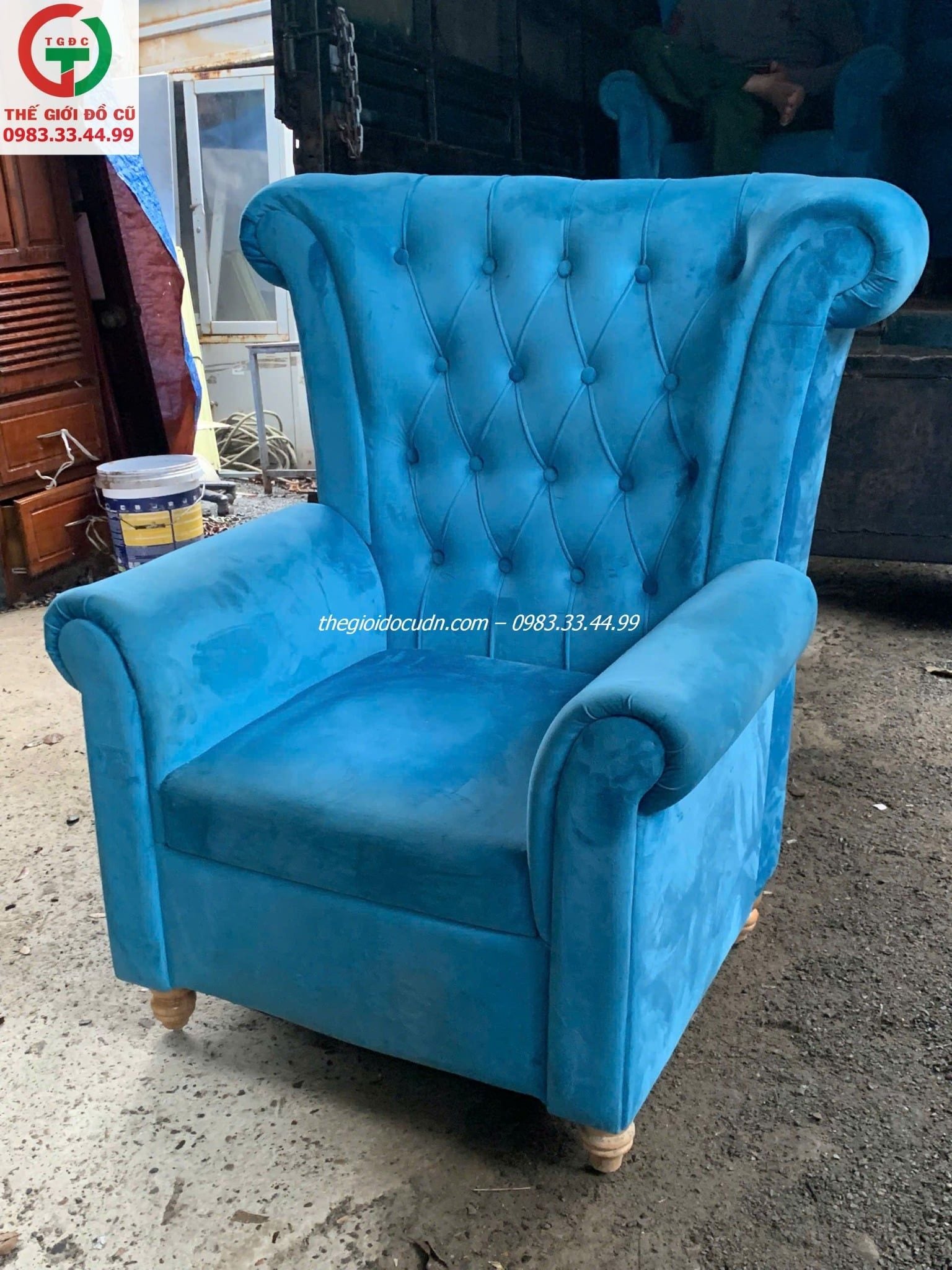 Ghế sofa màu xanh thanh lý