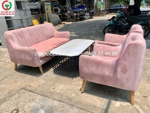 Sofa nệm hồng thanh lý