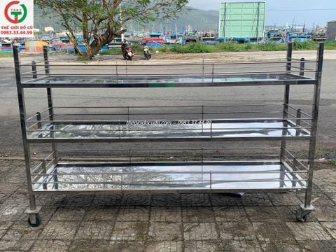 Kệ inox 3 tầng thanh lý