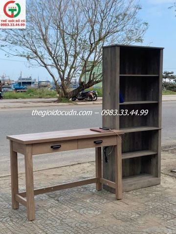 Combo bàn làm việc và kệ sách thanh lý