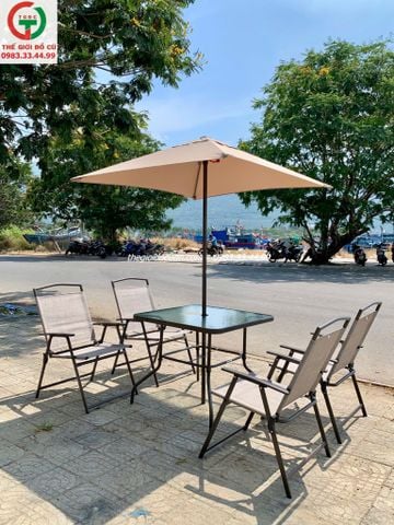 Bàn ghế xếp cafe thanh lý