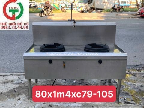 Bếp Á 2 họng 304 thanh lý