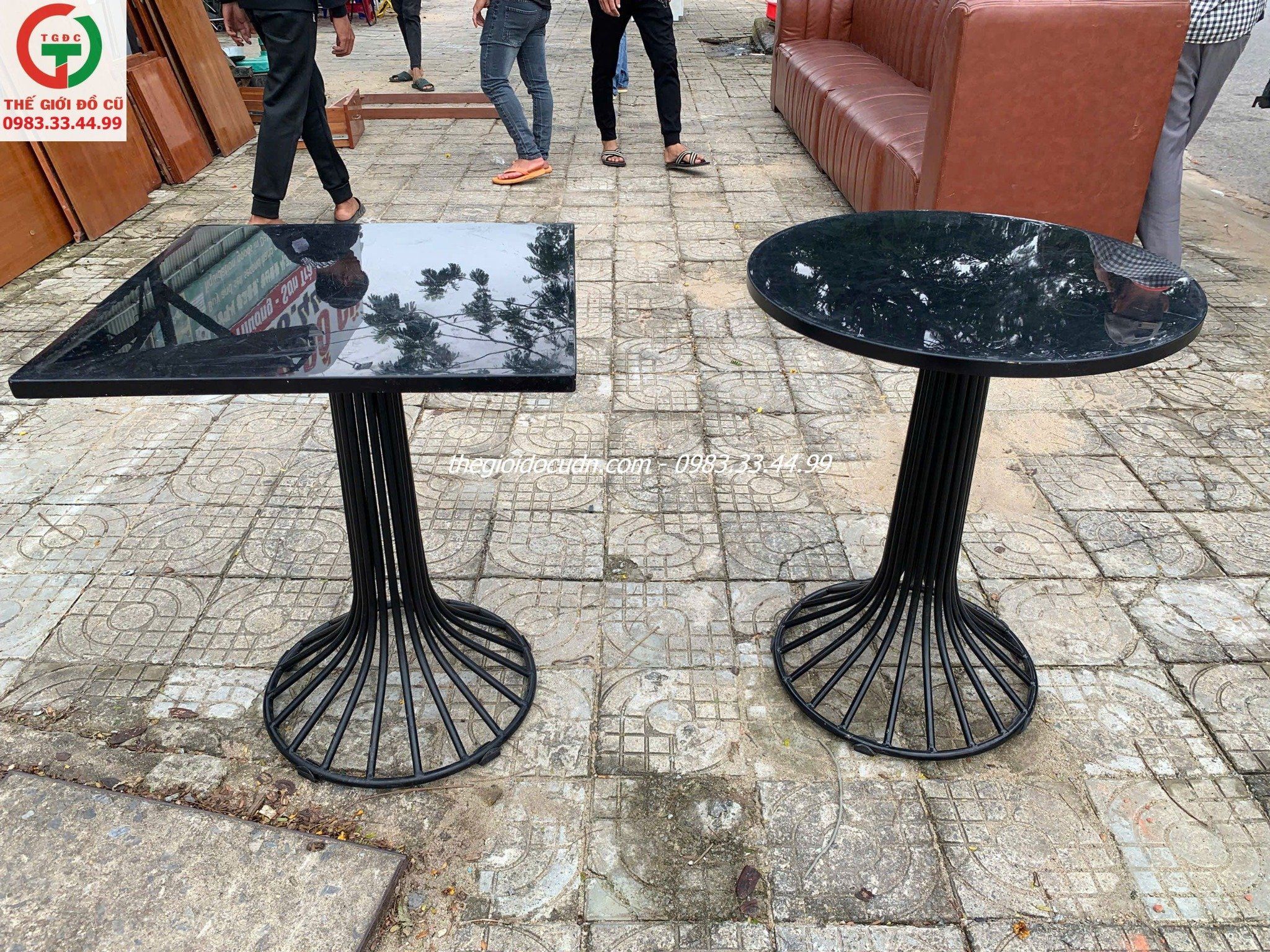 Bàn cafe chân sắt thanh lý