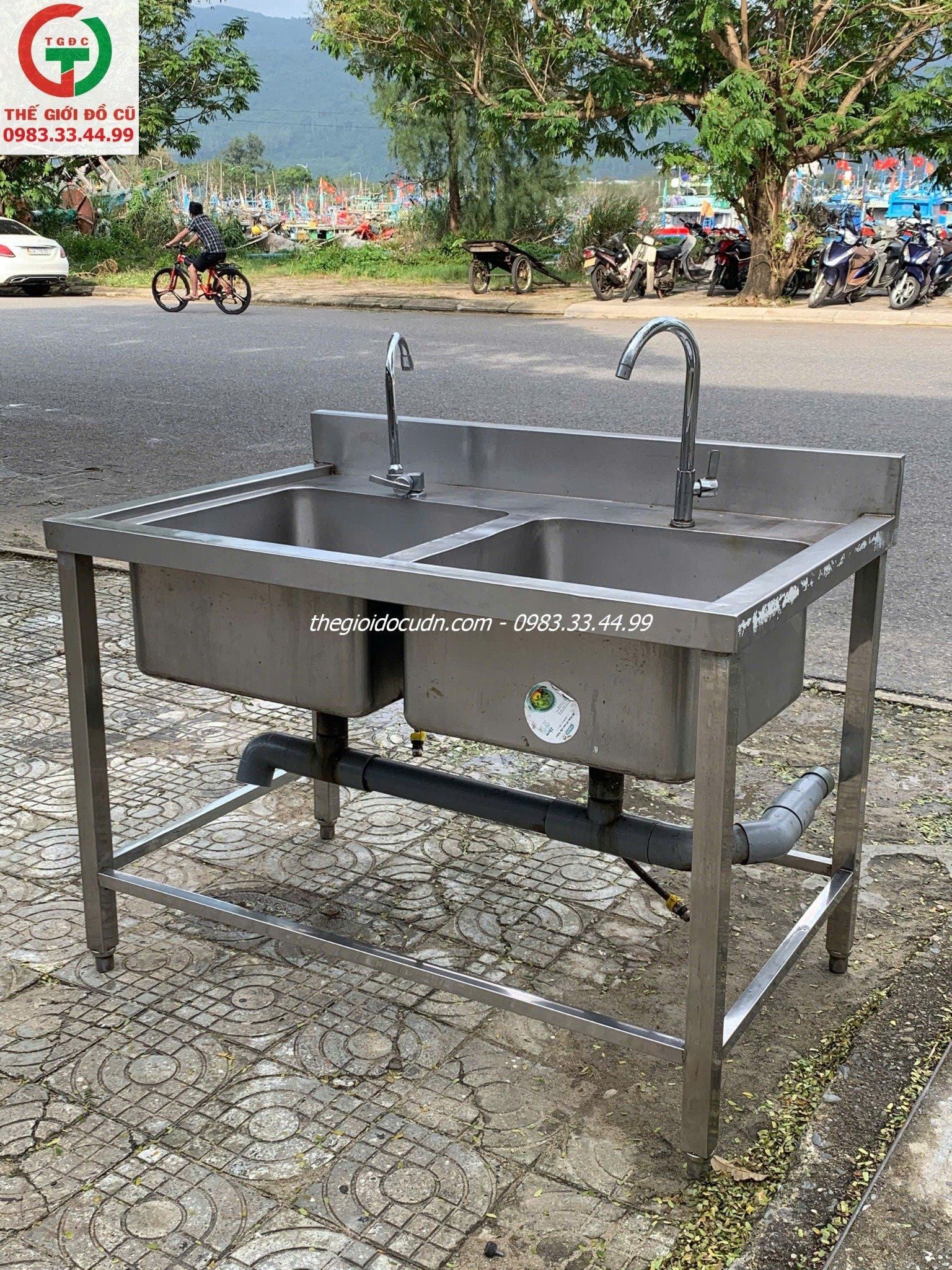Bồn rửa 2 họng thanh lý