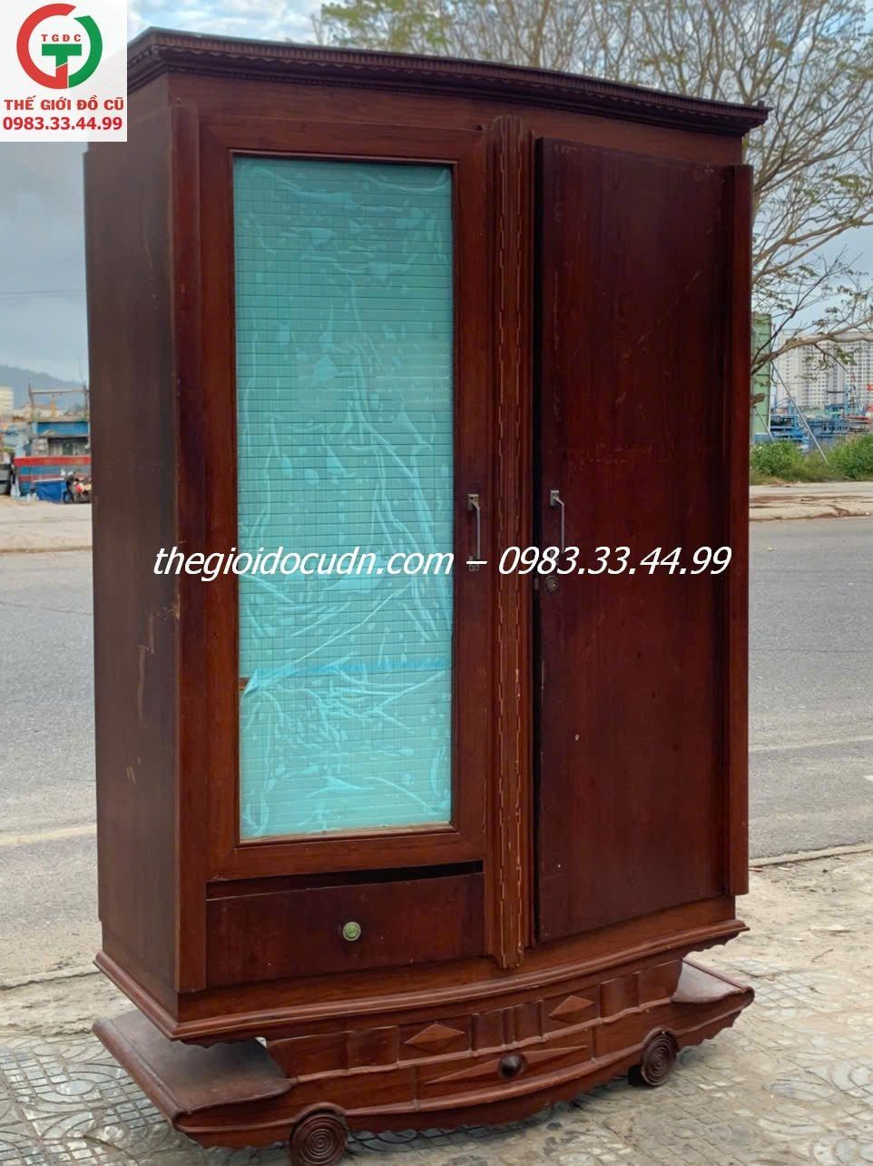 Tủ áo 2 cánh gỗ hương thanh lý