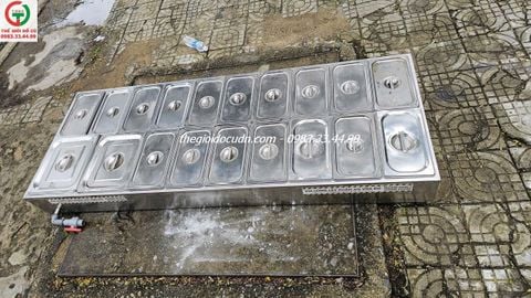 Khay topping inox thanh lý