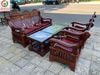 Salon gỗ kèm nệm thanh lý