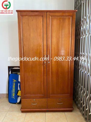 Tủ áo quần 2 cánh gỗ xoan đào HAGL thanh lý