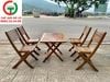 BÀN GHẾ CAFE GỖ XẾP TRƯỜNG HẢI