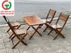BÀN GHẾ CAFE GỖ XẾP TRƯỜNG HẢI