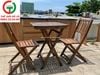 BỘ BÀN GHẾ CAFE GỖ XẾP TRƯỜNG HẢI