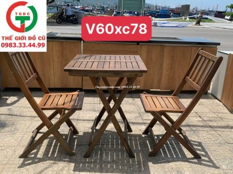 BỘ BÀN GHẾ CAFE GỖ XẾP TRƯỜNG HẢI