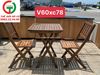 BỘ BÀN GHẾ CAFE GỖ XẾP TRƯỜNG HẢI