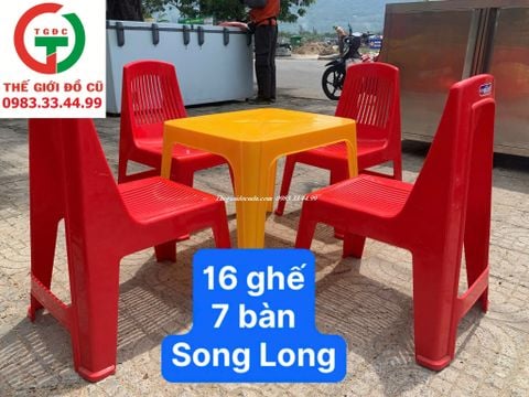BÀN GHẾ CAFE NHỰA SONG LONG