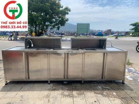 QUẦY PHA CHẾ INOX LIỀN KỆ