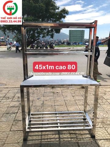 BÀN CHẾ BIẾN INOX LIỀN KỆ