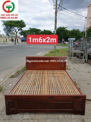 GIƯỜNG GỖ 1M6