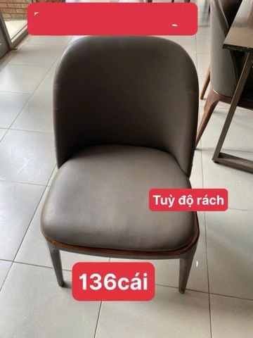 GHẾ ĂN GỖ ĐỆM DA