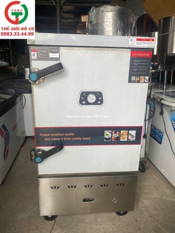 TỦ NẤU HẤP CƠM INOX 2 KHÓA 8 KHAY