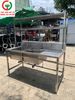 CHẬU RỬA INOX 2 HỌNG VUÔNG LIỀN KỆ