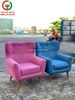 GHẾ SOFA ĐỆM CAFE KHUNG CHÂN GỖ SỒI