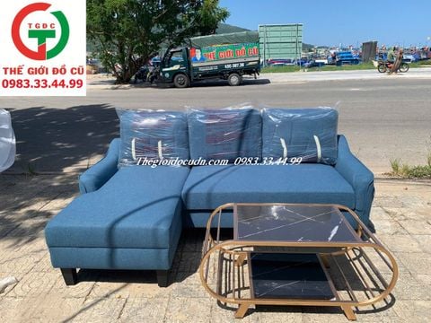 BỘ SOFA GÓC BÀN TRÀ MẶT ĐÁ