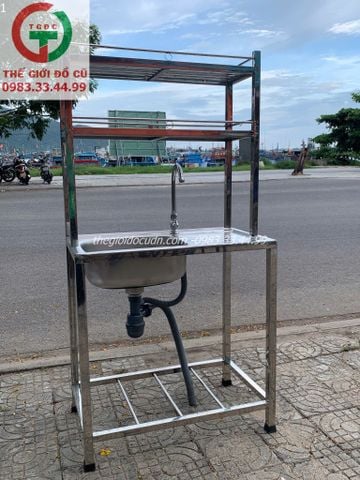 Chậu rửa chén kèm kệ