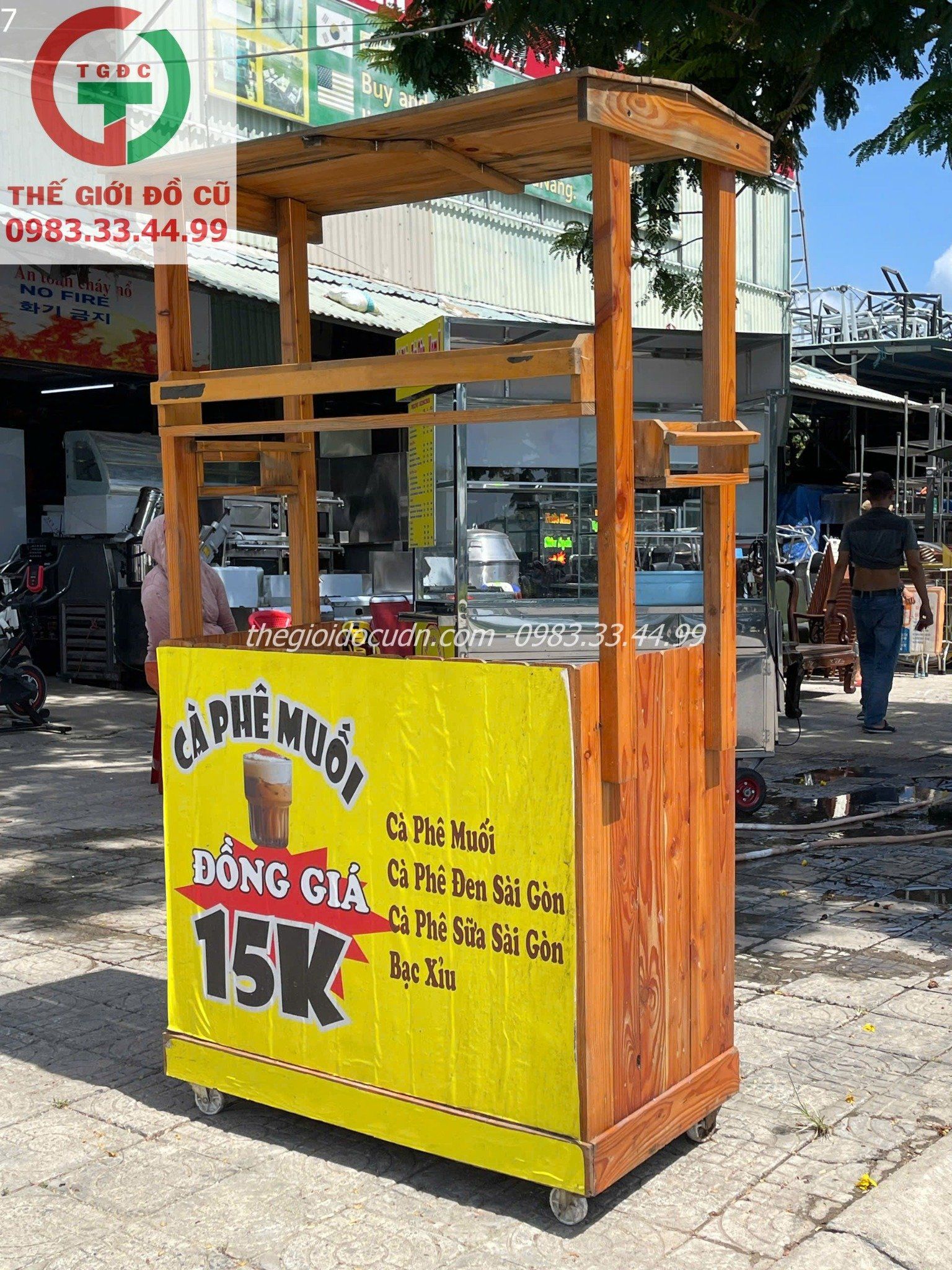 Tủ trà sữa gỗ