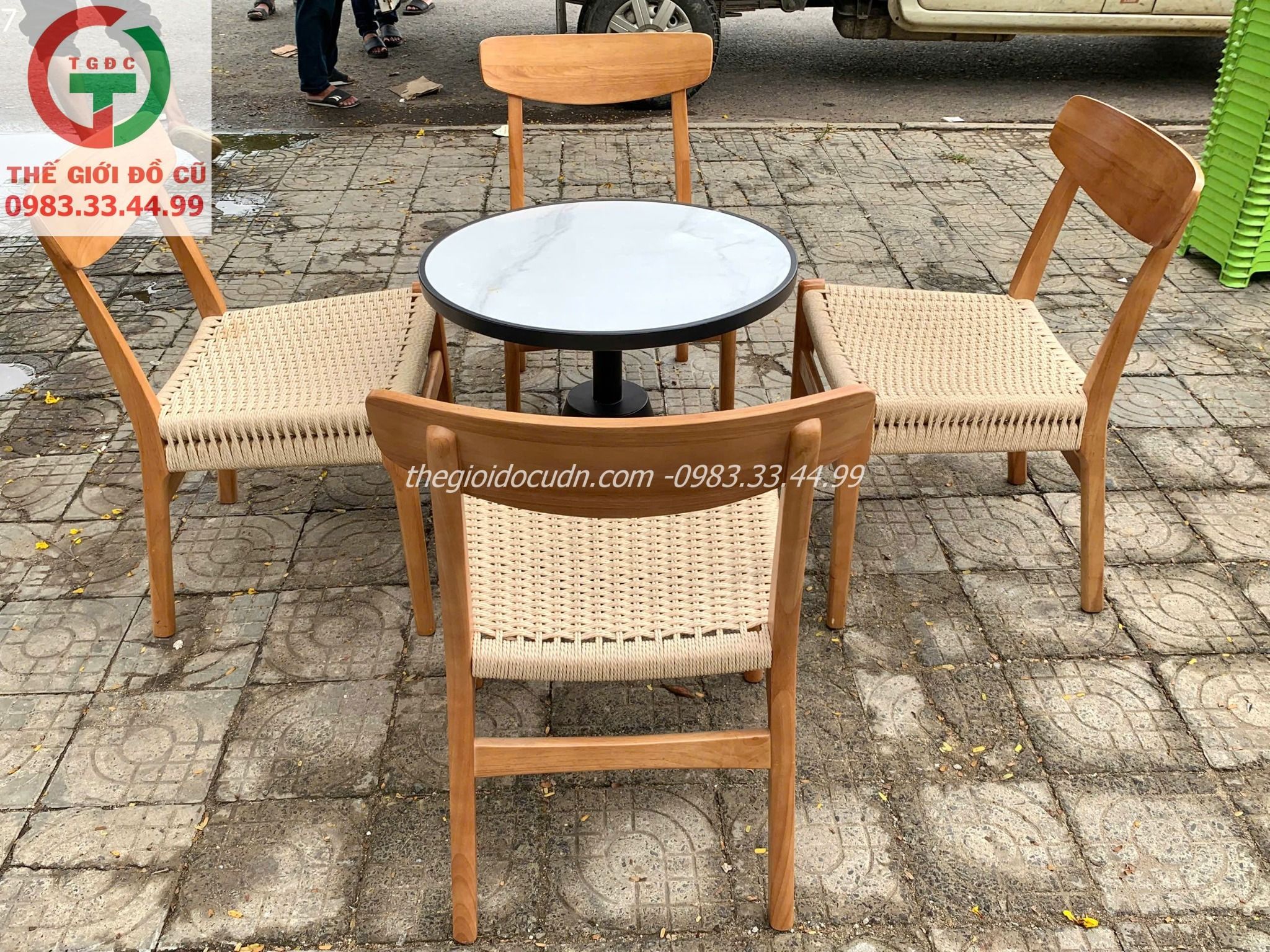 Bàn ghế gỗ cafe