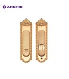 Khóa cửa lùa Archie bằng đồng AS1031-C01-02 mạ vàng 24K