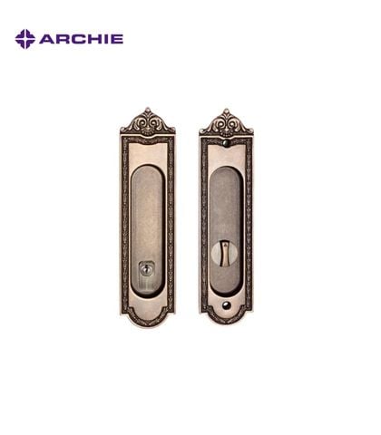 Khóa cửa lùa bằng Đồng AS1031-C01-25 - màu Đồng Xanh