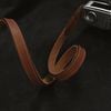 Dây đeo máy ảnh da thật Minimal Leather Strap - Màu nâu - By Cammix - Dành cho máy Fuji, Nikon, Canon, Olymlus....