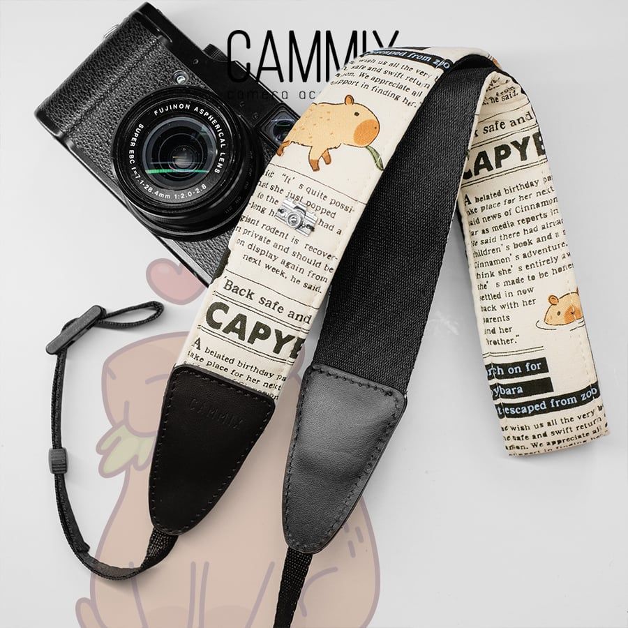 Dây đeo máy ảnh dành cho máy Fujifilm, Canon, Nikon, Sony, Olympus.... -  Camera Strap - Capybara - MadebyCammix - Dễ th