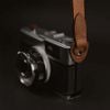Dây đeo máy ảnh da thật Minimal Leather Strap - Màu nâu - By Cammix - Dành cho máy Fuji, Nikon, Canon, Olymlus....