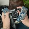[NEW] Dây đeo máy ảnh hoạ tiết Nhật Bản - Hana - Hoa - Xanh Denim - Camera Strap Blossom bay dành cho máy ảnh Sony, Fujifilm,