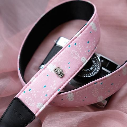  [NEW] Dây đeo máy ảnh - Camera Strap Taffy cloud dành cho máy ảnh Sony, Fujifilm, Canon, Nikon - Hồng dễ thương- MadebyCammix 
