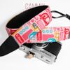 Dây đeo máy ảnh - Dolly - Mèo - Hồng -  Dành cho máy Fuji, Canon, Nikon, Leica, Olympus.. - Camera strap - MadebyCamm