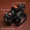 Bộ nút shutter button và hotshoe cover (gài flash) bằng gỗ thật dành cho máy Fujifilm