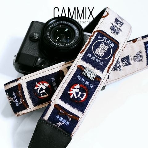  Dây đeo máy ảnh dành cho máy Fuji, Canon, Nikon, Sony, Olympus,...- Hoạ tiết Gara - Made by Cammix - Dễ thương - Camera strap 
