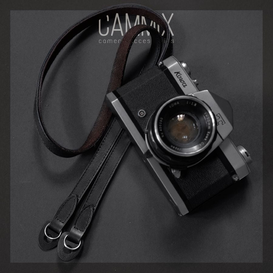 Dây đeo máy ảnh da thật Minimal Leather Strap - By Cammix - Dành cho máy Fuji, Nikon, Canon, Olymlus....