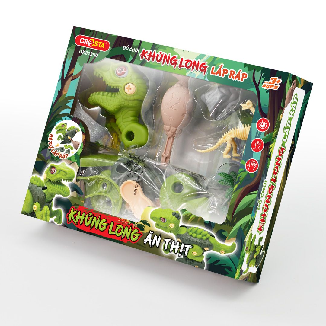 Đồ chơi Khủng long lắp ráp - Khủng long ăn thịt,DK81390