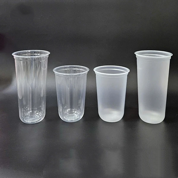  Ly Nhựa Đáy Bầu PP 90 - 500ml MỜ, Nắp Tim  Đựng Trà Sữa, Sinh Tố, Nước Ép, Rau Má 