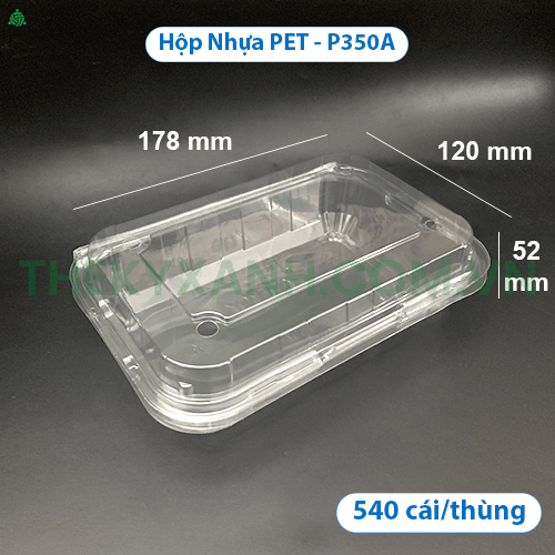  Hộp Nhựa P350A / Hộp đựng dâu, cherry 