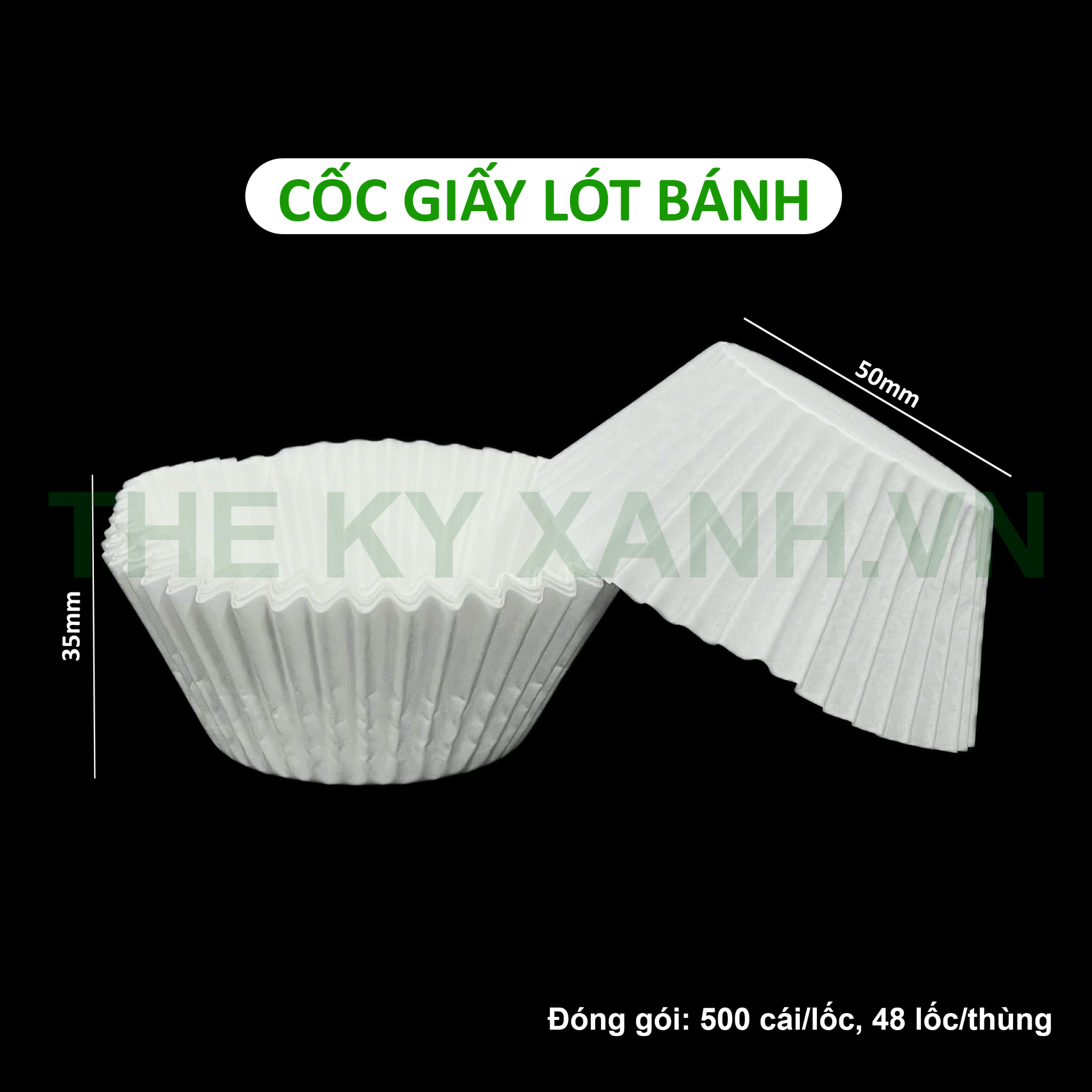  Cốc Giấy Lót Bánh 50mm – Giấy Nướng Bánh Cupcake, Muffin Tiện Lợi 