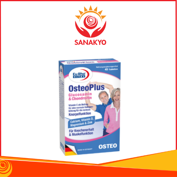 OsteoPlus Glucosamin & Chondroitin - Viên uống Hỗ trợ giảm đau xương khớp, thoái hóa khớp, Hộp 30 viên