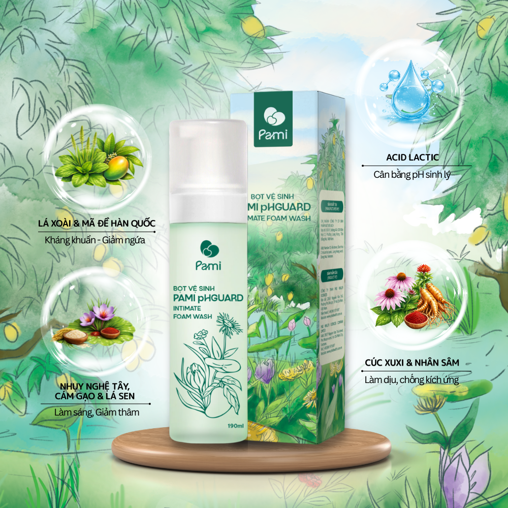 Dung Dịch Vệ Sinh Dạng Bọt Pami pH Guard 190ml