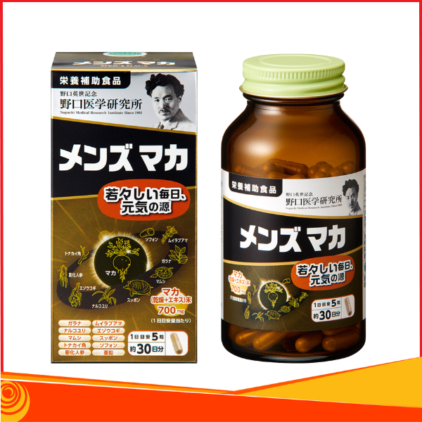 Men’s Maca Noguchi - Viên uống Hỗ trợ Tăng Cường Sinh Lý Nam Bổ Sung Testosterol Tự Nhiên, Hộp 150 viên, Nhật Bản