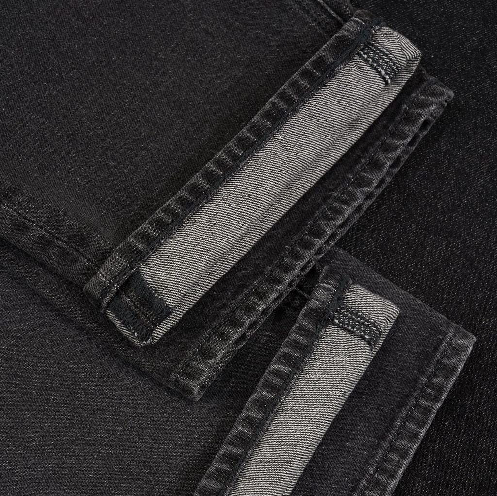 Straight - 12 Oz - Dark Grey - Washed Denim Pants