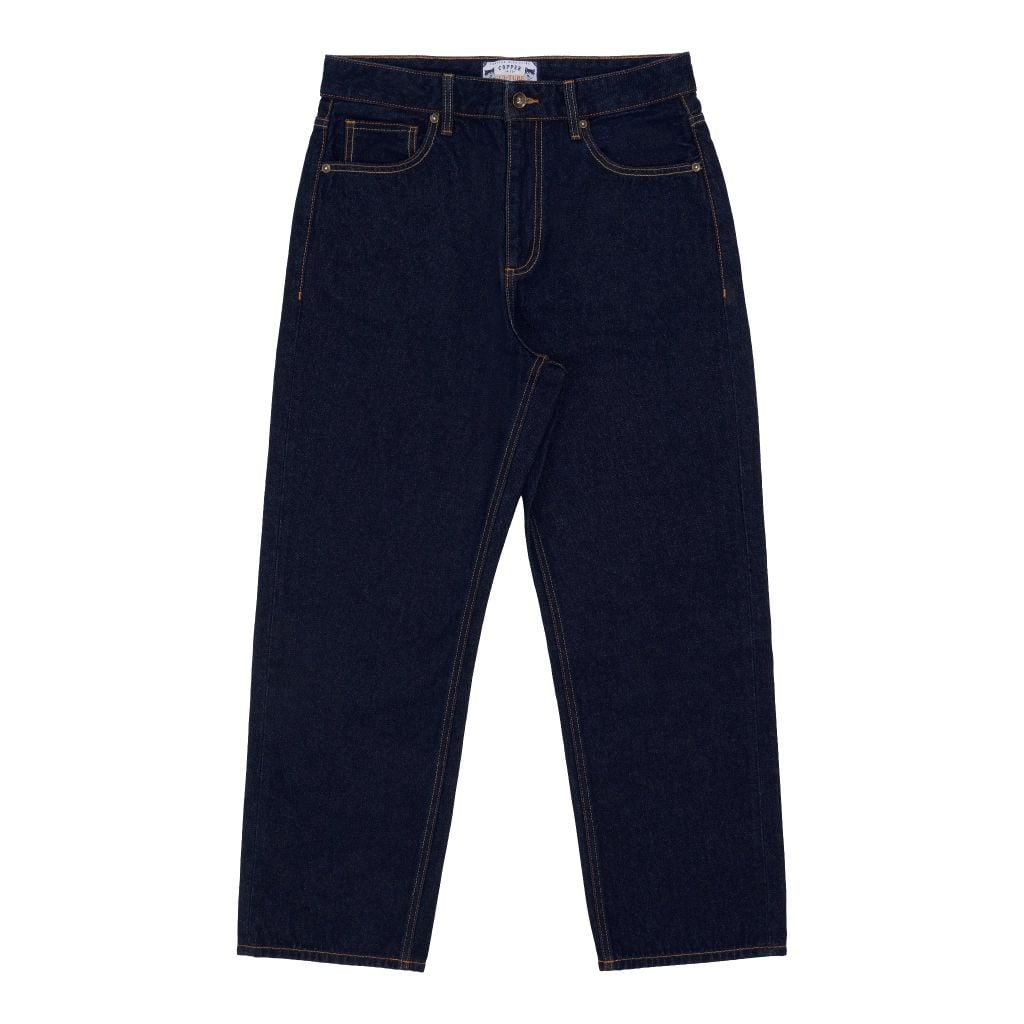 Straight - 12 Oz - Indigo / Yellow sewing thread  - One Washed Denim Pants (Chỉ vàng)