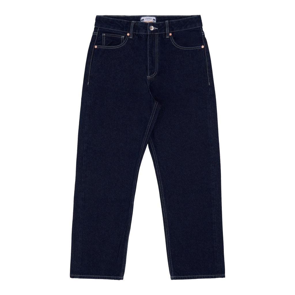 Straight - 12 Oz - Indigo / Grey sewing thread  - One Washed Denim Pants (Chỉ xám)